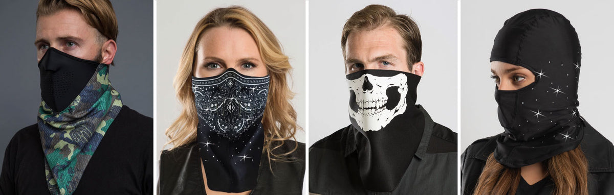 Skull (Glow-in-the-Dark Ink) Half Face Mask – Hair Glove