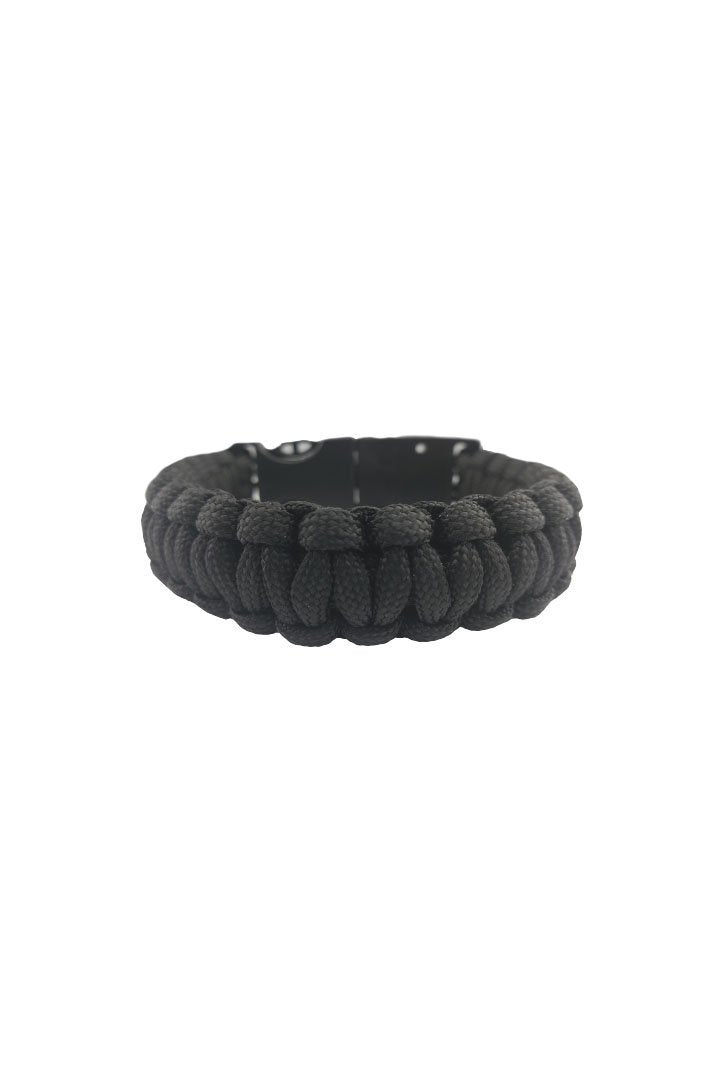Plain Black Survival Paracord Bracelet – Hair Glove