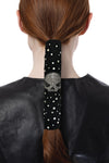 Clear Bling Skull Suede Hair Glove®