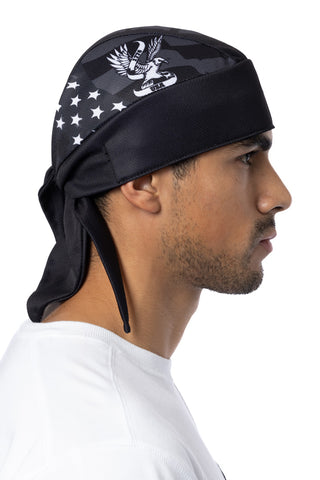 Eagle Perforated Full-Head Wrap (w/Hidden Elastic Band)