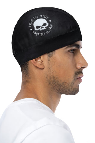 FREE TO RIDE Skull - Skull Cap Light Weight w/Inner Elastic Band