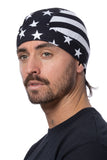 B.W. USA Flag Skull Cap Light Weight w/Inner Elastic Band