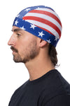 USA Flag Skull Cap Soaker Weight w/Inner Elastic Band