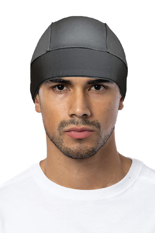 Solid Gray Skull Cap Soaker Weight w/Inner Elastic Band