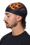 Orange Flames Skull Cap Soaker Weight w/Inner Elastic Band