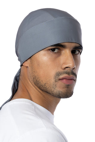 Solid Gray Soaker Full-Head Wrap