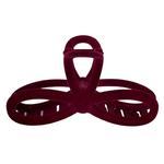 4.75" Dark Red Velvet Jaw Clip Pack of 3