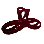 4.75" Dark Red Velvet Jaw Clip Pack of 3