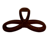 4.75" Brown Velvet Jaw Clip Pack of 3