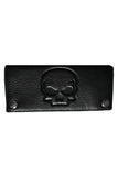 7 Inch Skull Full-Grain Leather Wallet