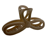 4.75" Light Brown Velvet Jaw Clip Pack of 3