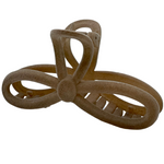 4.75" Light Brown Velvet Jaw Clip Pack of 3