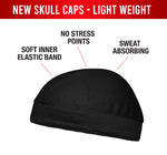 FREE TO RIDE Skull - Skull Cap Light Weight w/Inner Elastic Band