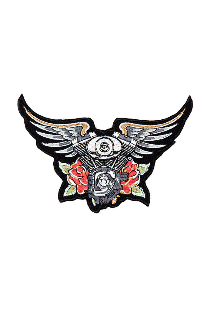 Patch Biker V Twin Engine and Wings Graphic by jellybox999