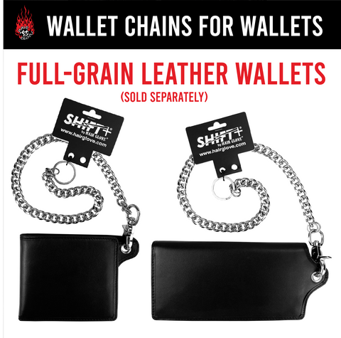 The latest collection of black wallets with chain for men