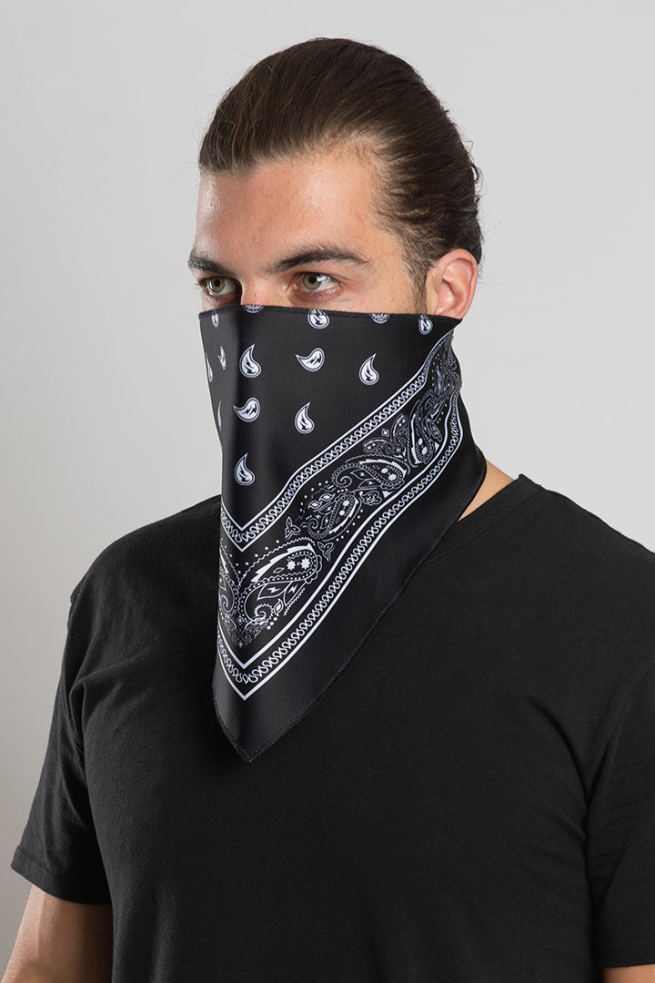 Black Bandana Triangle Mask – Hair Glove